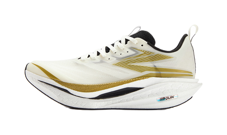 361° Flame 4 ET Cushioning Abrasion Resistant Breathable Low top Running Shoes Unisex White Gold  vjsneaker.com