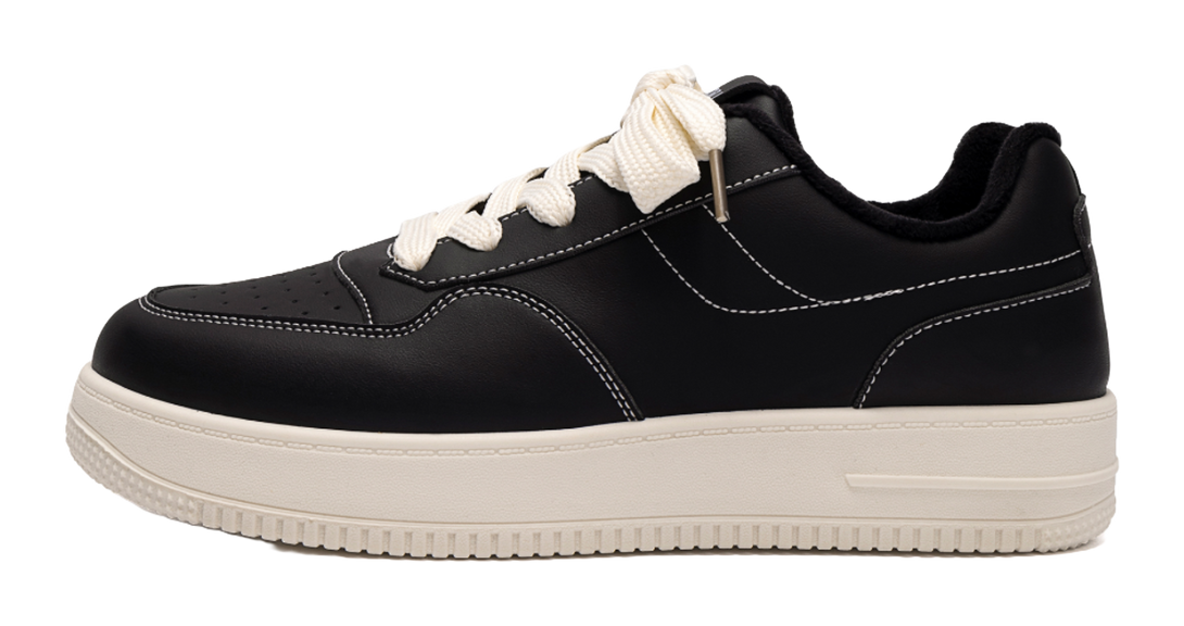 HUANQIU White Sneakers Lightweight Coverage Low top Skateboard Shoes Men's 