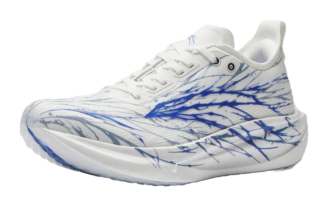 ANTA Mario 2 Running Shoes Men's Low top Papyrus White, Genuine Blue 