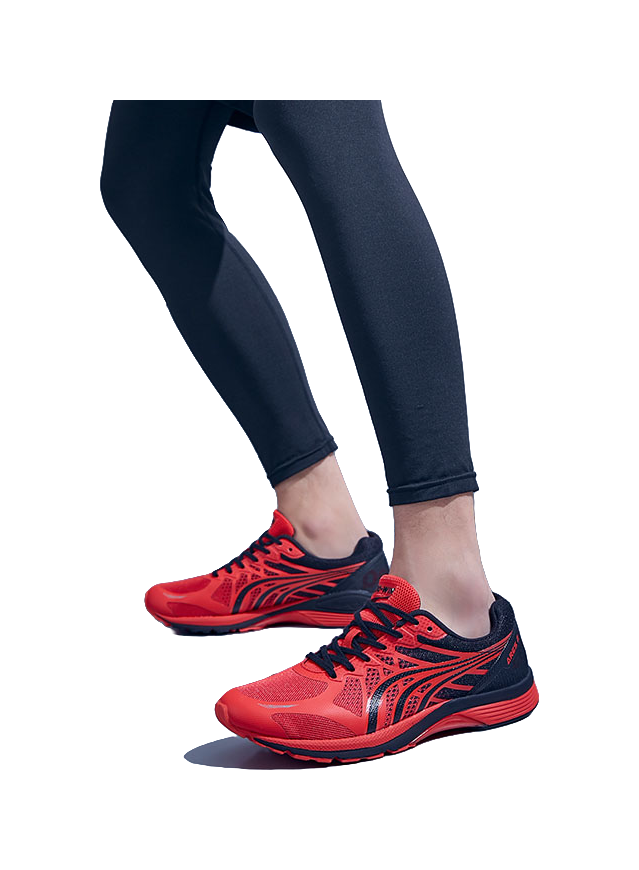 DO-WIN Warlord Ii Cushioning Anti-Slip Wear-Resistant Breathability Low-Top Running Shoes Unisex Red Black 