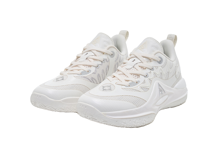 Rigorer Reeves second-generation AR2 Ghost lightweight, comfortable, fashionable, shock-absorbing, wear-resistant, breathable low cut sports basketball shoes for children in white and silver  VJSNEAKER