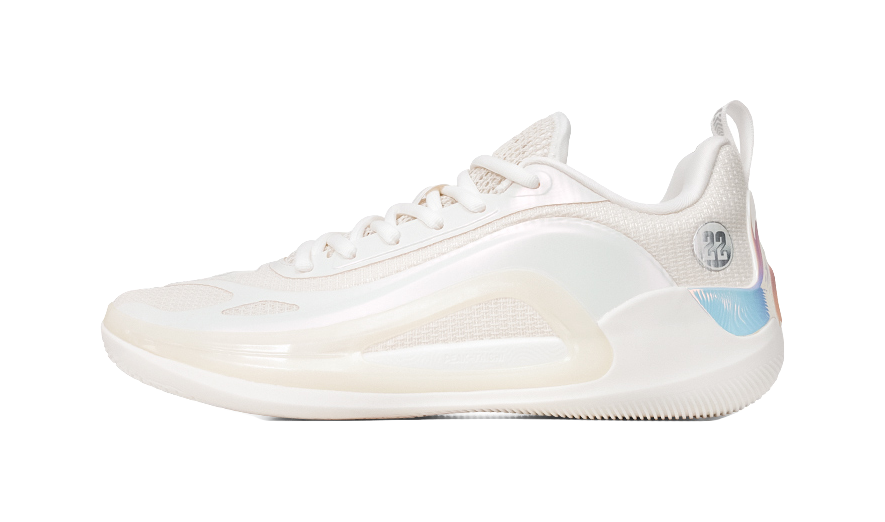 Peak state extreme Wiggins 4 comfortable and versatile fabric synthetic leather anti slip, wear-resistant, shock-absorbing low top basketball shoes men's milk white  VJsneaker