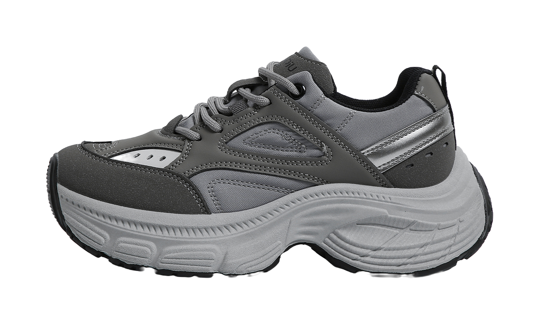 HUANQIU Cushioning, Slip Resistant, Abrasion Resistant, Height Increasing Low top Chunky Sneakers Women's 