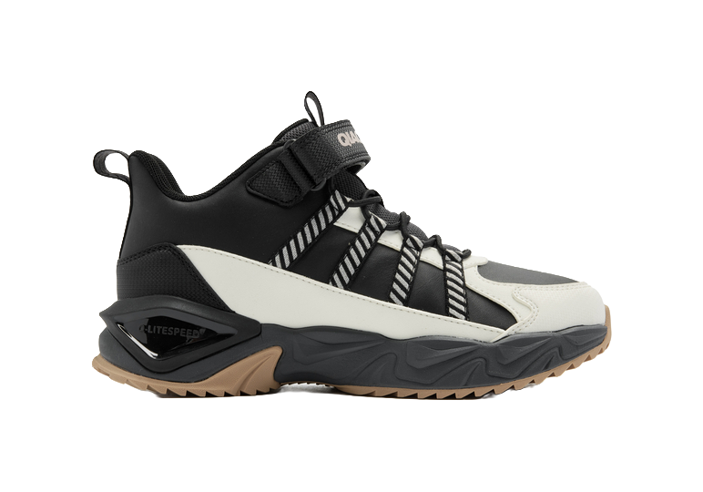 Jordan comfortable, versatile, anti slip, shock-absorbing, wear-resistant, rebound support, mid top boys' outdoor shoes, black and white children's version  VJSNEAKER