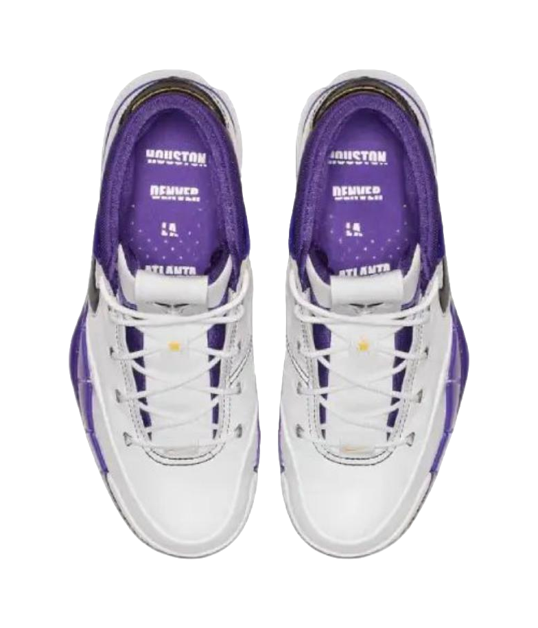 Nike Zoom Kobe 1 Support Rebound High top Basketball Shoes Mens White Purple Black 2026 Edition  vjsneaker.com