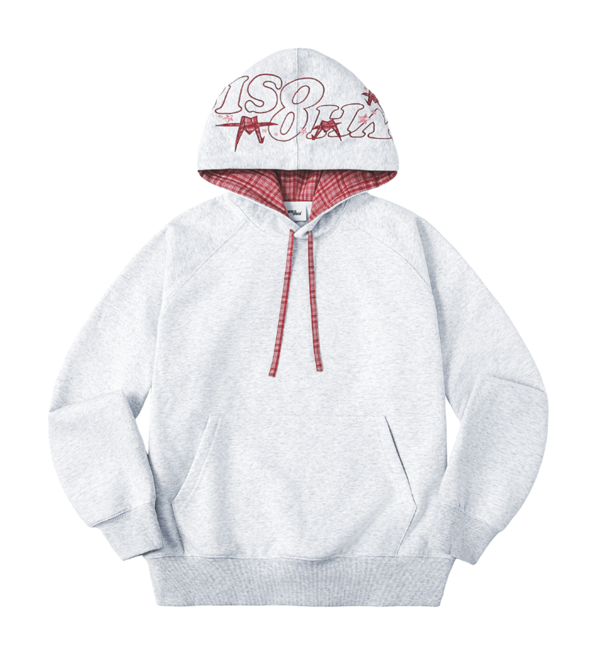 WHOOSIS Thousand Paper Crane Splicing Grid Casual Loose Plush Versatile Campus Hoodie Hoodie Sweatshirt Unisex  vjsneaker.com