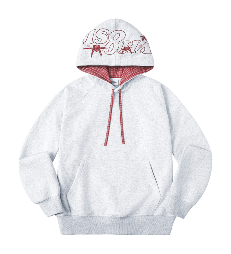 WHOOSIS Thousand Paper Crane Splicing Grid Casual Loose Plush Versatile Campus Hoodie Hoodie Sweatshirt Unisex  vjsneaker.com