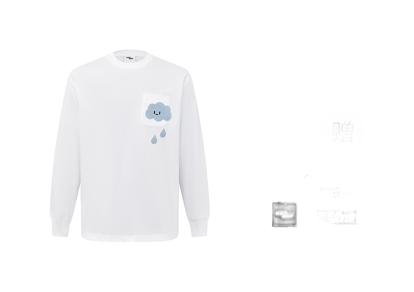 WHOOSIS weather series crochet pocket round neck long sleeve American China-Chic heavy weight casual loose spring autumn winter campus sweater T-shirt for men and women  vjsneaker.com