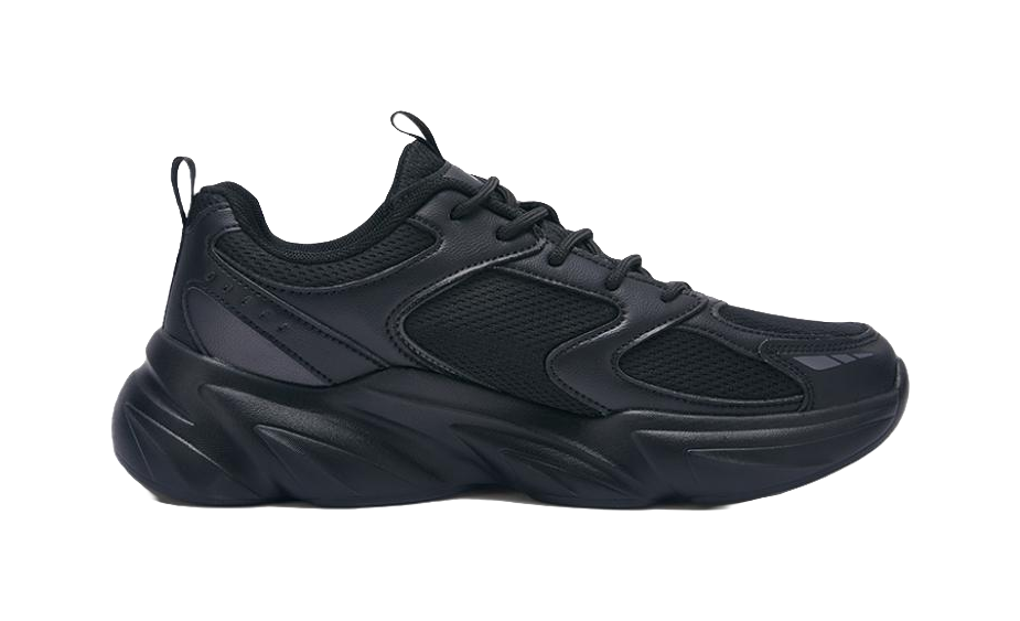 Warrior Slip Resistant Abrasion Resistant Low top Running Shoes Unisex All Black 