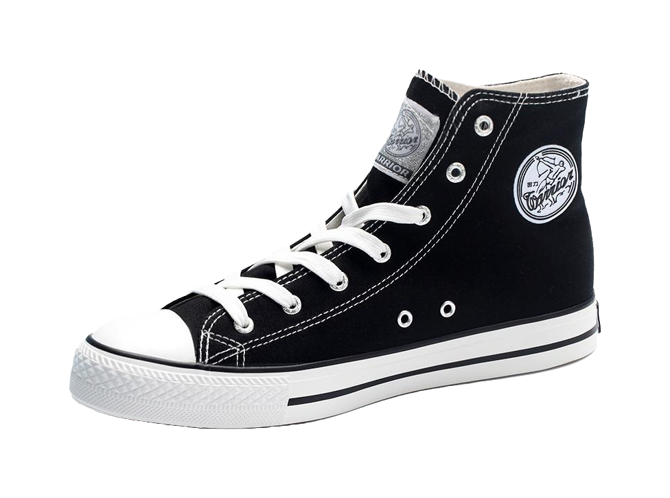 Warrior Slip Resistant, Abrasion Resistant, Breathable High top Canvas Shoes Unisex Black 