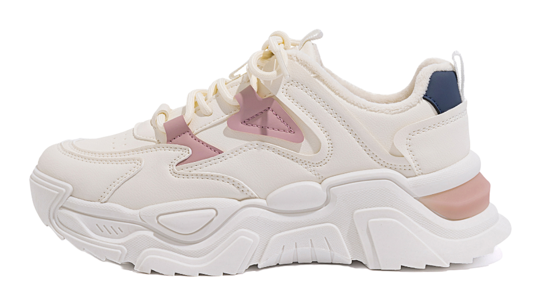 HUANQIU Casual Shoes Abrasion Resistant Breathable Coverage Height Increasing Thermal Low top Chunky Sneakers Women's 