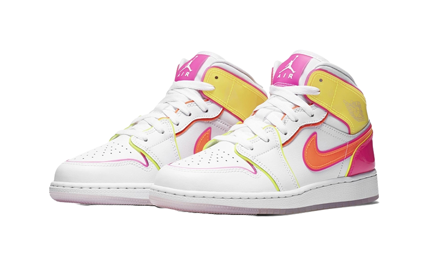 Jordan 1 Mid Edge Glow GS  vjsneaker.com