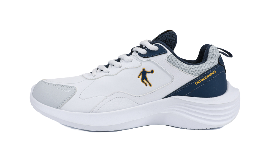 QIAODAN Light Run Speed Waterproof Low top Casual Running Shoes Men's Jordan White Gray Silver 