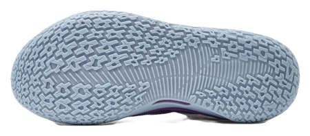 Basketball shoes outsole in blue-gray with textured tread pattern