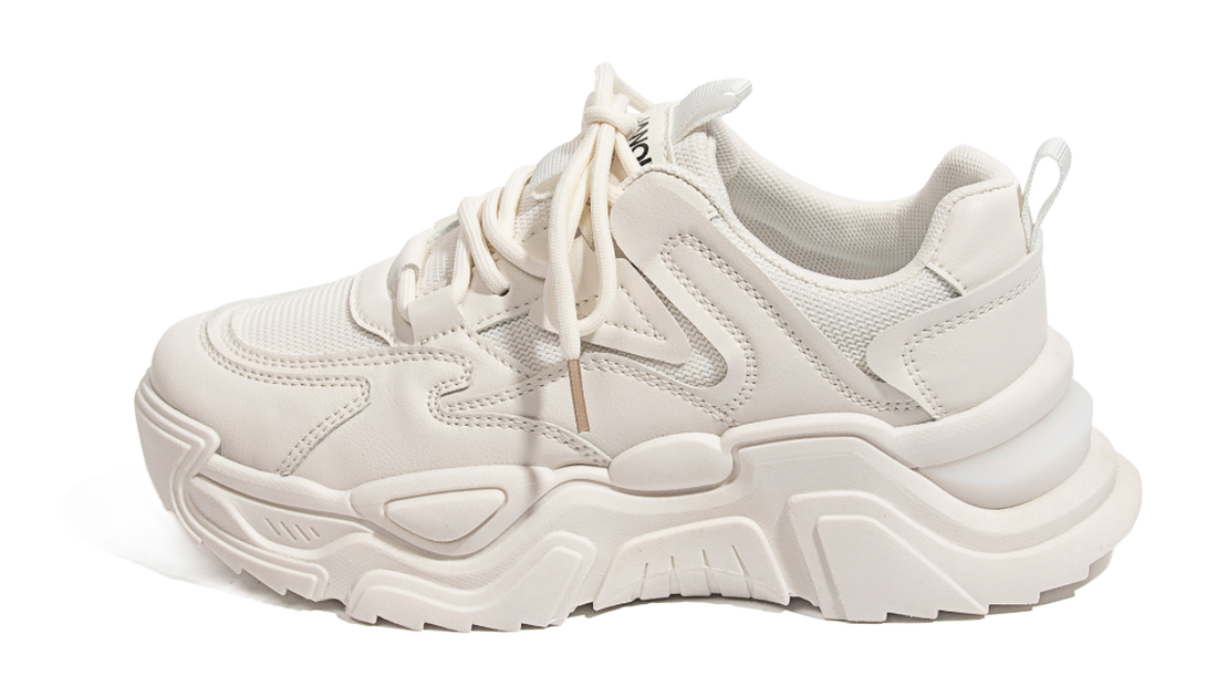 HUANQIU Casual Shoes Abrasion Resistant Breathable Coverage Height Increasing Thermal Low top Chunky Sneakers Women's 