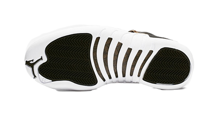 Jordan 12 Retro Black Metallic Gold White Womens  vjsneaker.com
