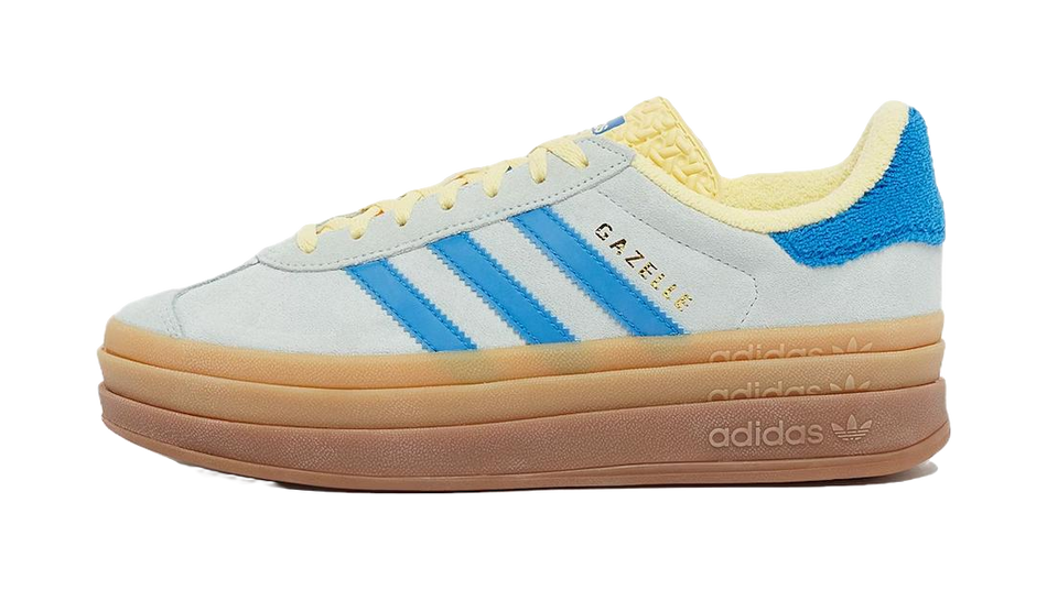 Adidas Wmns Gazelle Bold Almost Blue Yellow Womens  vjsneaker.com