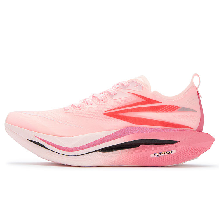 361° Flame 5 Cushioning Abrasion Resistant Breathable Low top Carbon Plate Running Shoes Unisex Neon Light Coral Peach Heart Pink Fluorescent Light Coral