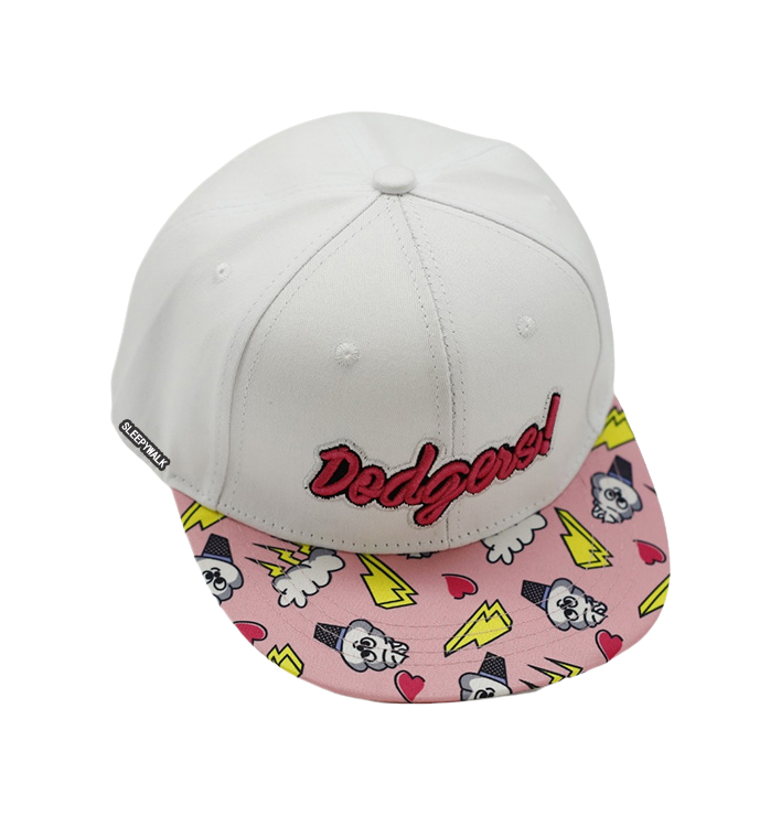 SLEEPAYWALK White Cloud Little Lightning Embroidery American Flat Edge Hip Hop Hat Cute Cartoon Student Sunshade Fashion Versatile Face Showing Cotton Baseball Hat Male Female Same Style Couple's Style  VJSNEAKER