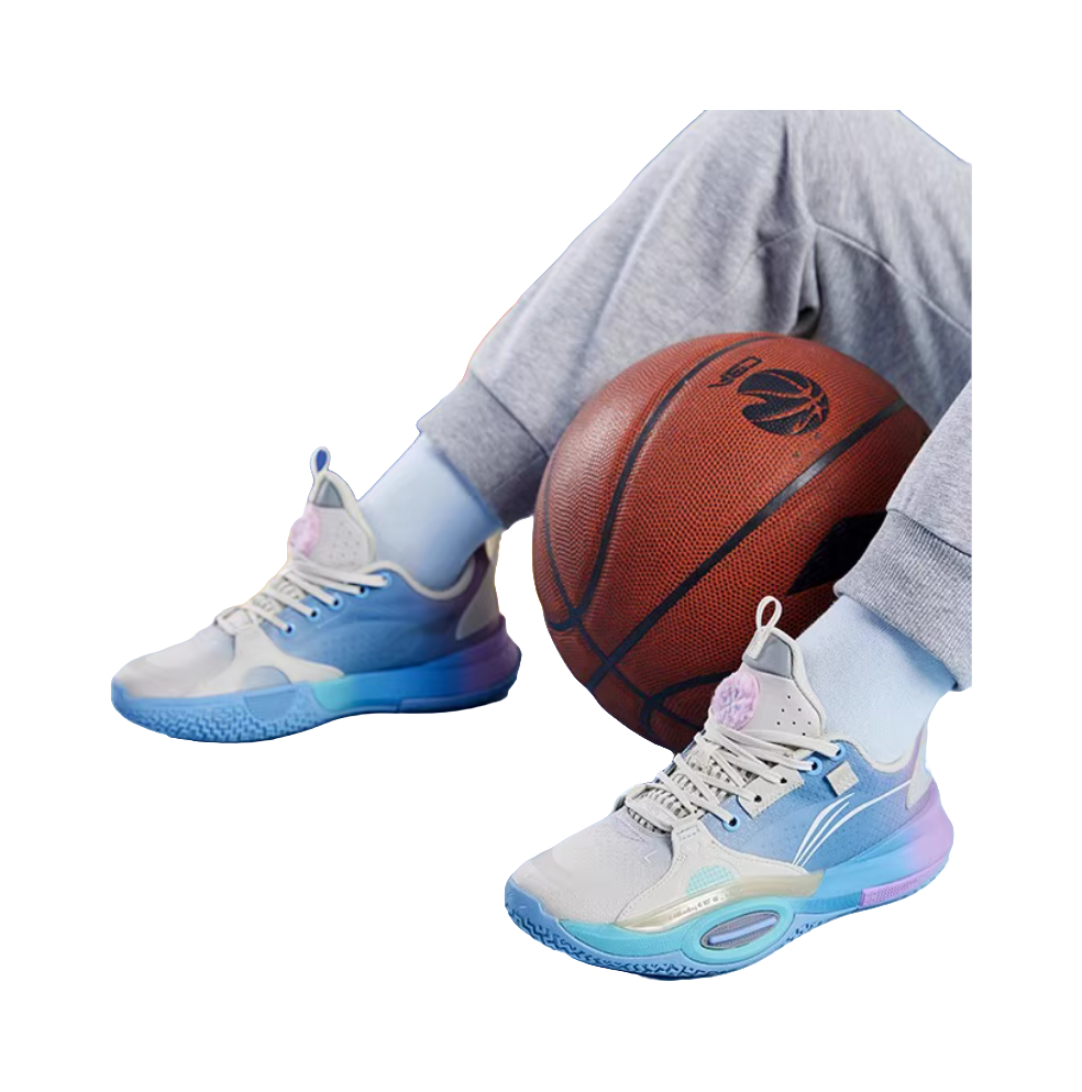 Li Ning YOUNG Low top Childrens Basketball Shoes Blue  VJSNEAKER