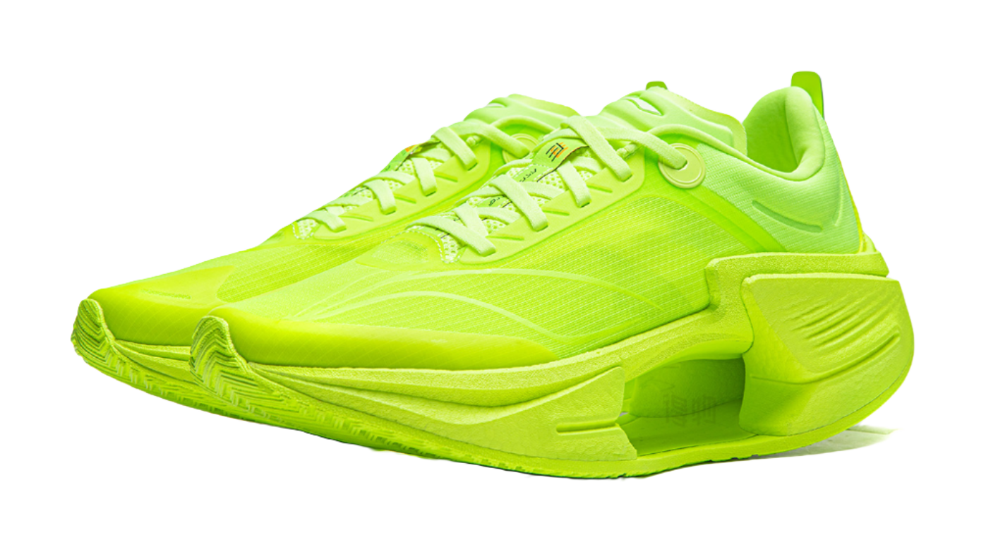 Li Ning Shadow 3 Essential TPU Low top Shot Rubber FoamThermoplastic ElastomerTPU Running Shoes Mens Neon Green  VJsneaker