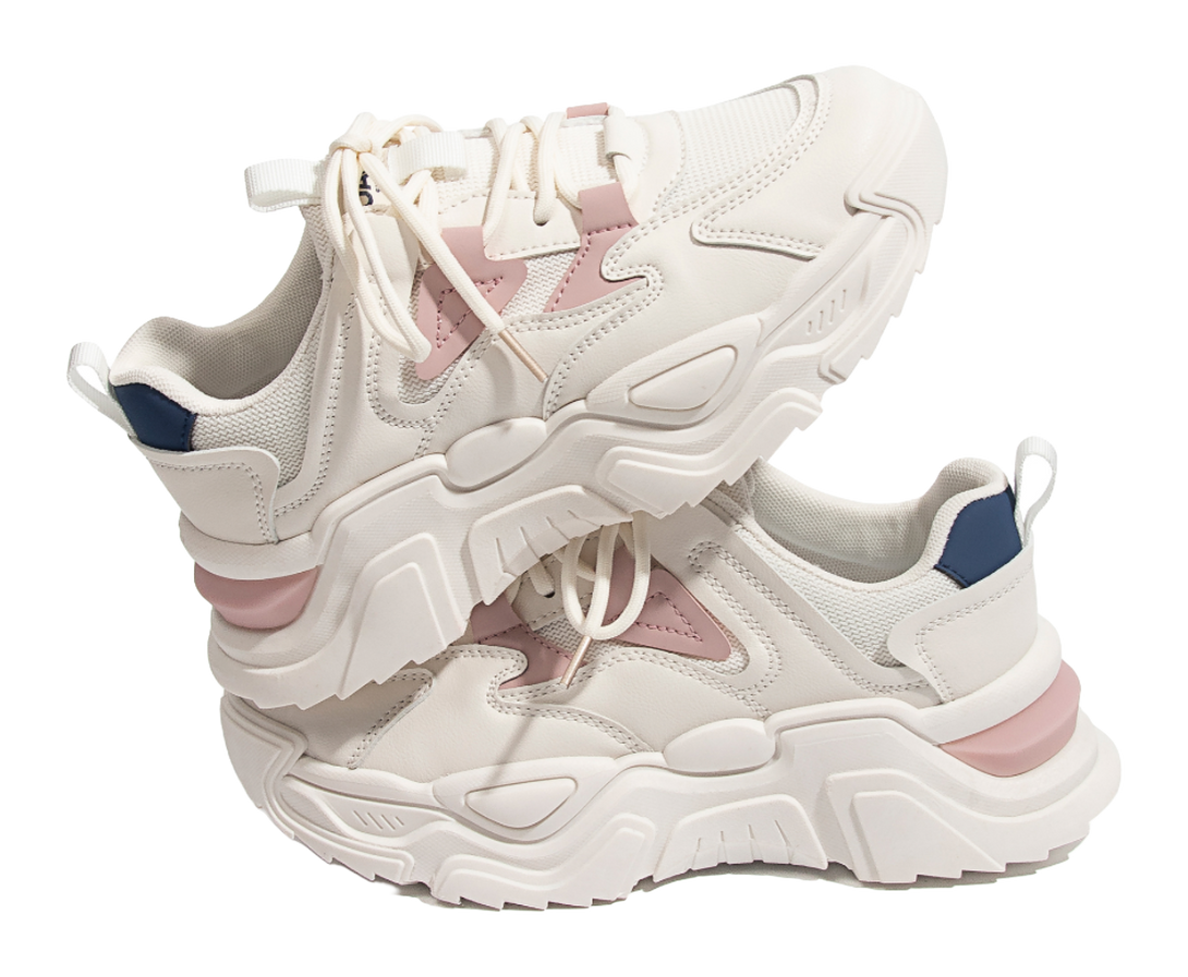 HUANQIU Casual Shoes Abrasion Resistant Breathable Coverage Height Increasing Thermal Low top Chunky Sneakers Women's 