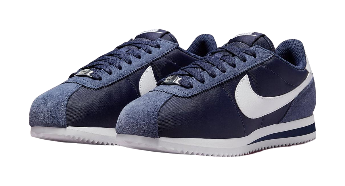 Nike Cortez Nylon Midnight Navy White Womens  vjsneaker.com