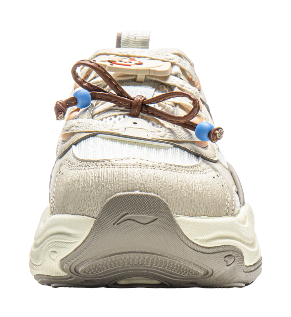 LiNing Honey Cushioning, Slip Resistant, Abrasion Resistant Support Low top Chunky Sneakers Women's Ivory Dune Khaki 