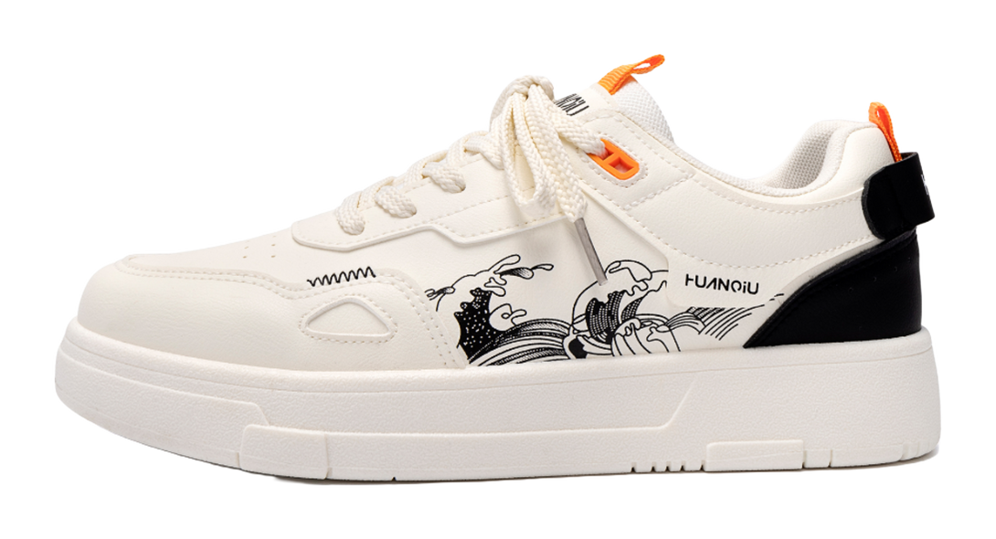 HUANQIU Coverage Slip Resistant Lightweight Height Increasing Low top Skateboard Shoes Men's 