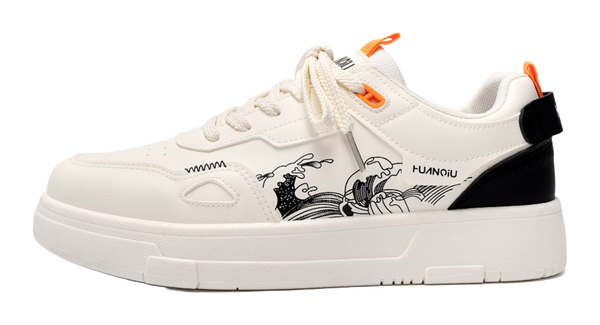 HUANQIU Coverage Slip Resistant Lightweight Height Increasing Low top Skateboard Shoes Men's 