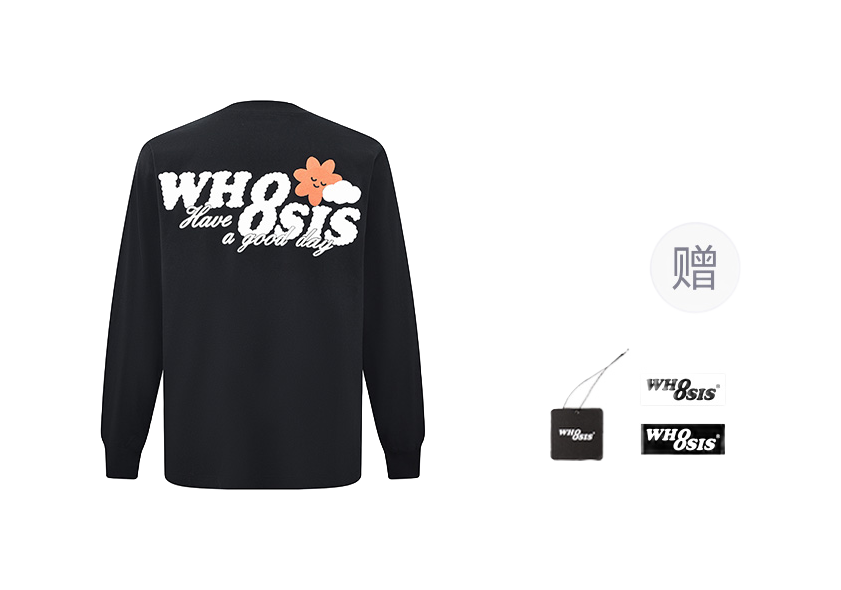 WHOOSIS weather series crochet pocket round neck long sleeve American China-Chic heavy weight casual loose spring autumn winter campus sweater T-shirt for men and women  vjsneaker.com