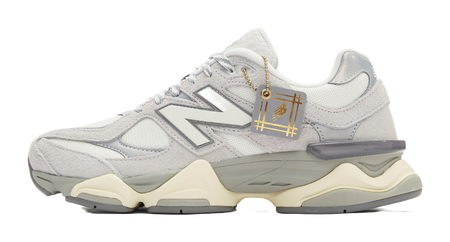 9060 New Balance Light Grey White  vjsneaker.com
