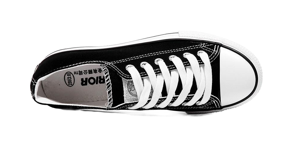 Warrior Slip Resistant Low top Canvas Shoes Unisex Black 