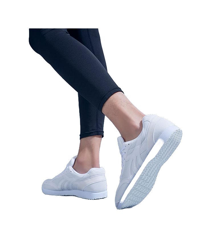 DO WIN Shock Absorbers Slip Resistant Abrasion Resistant Breathable Low top Running Shoes Unisex White 