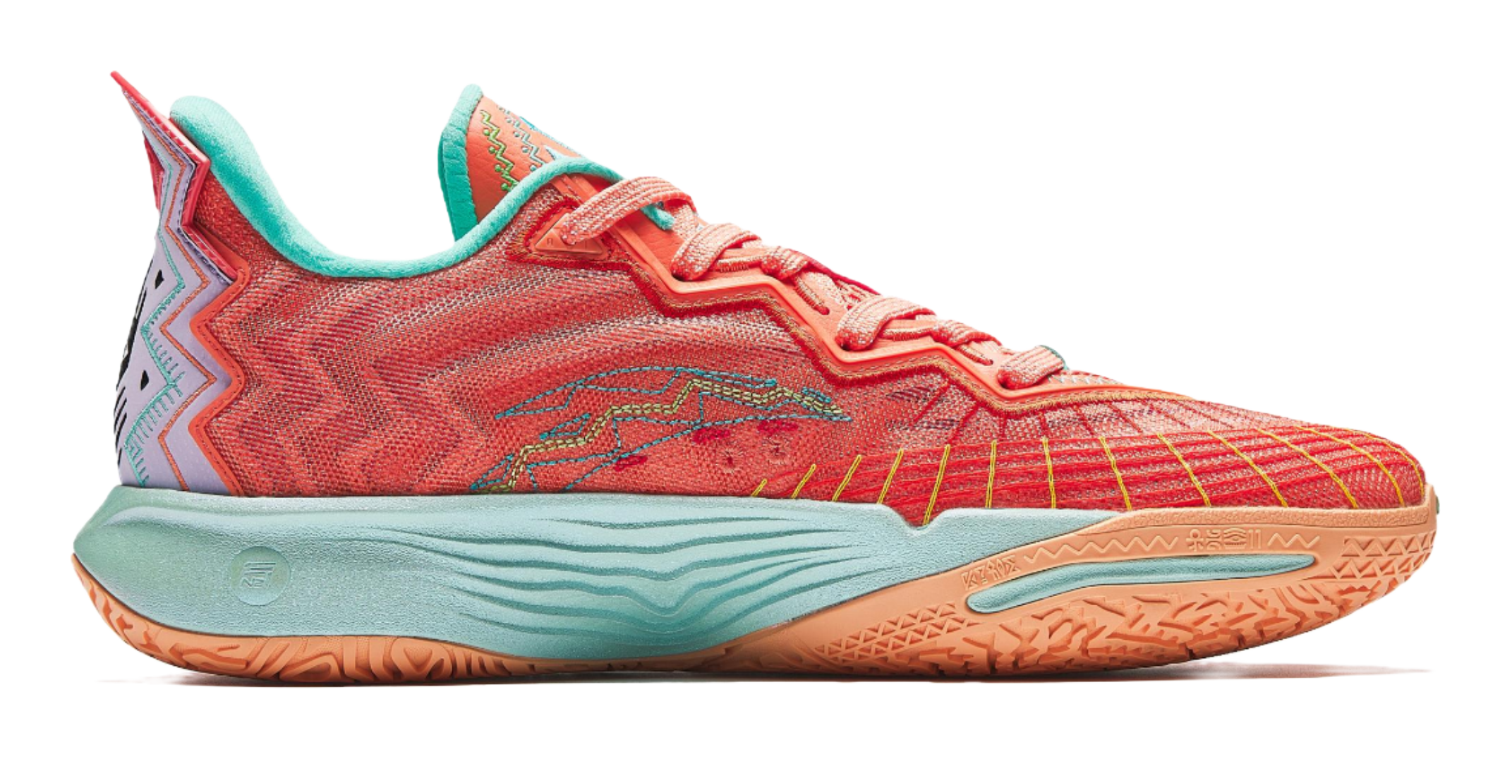 Anta KAI 2 "Sun" 112531111S-6 - Kyrie Irving Basketball Shoe Unisex Orange Blue
