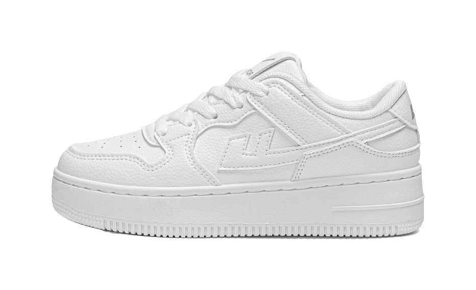 Warrior Abrasion Resistant Lightweight Height Increasing Low top Skateboard Shoes Unisex White 