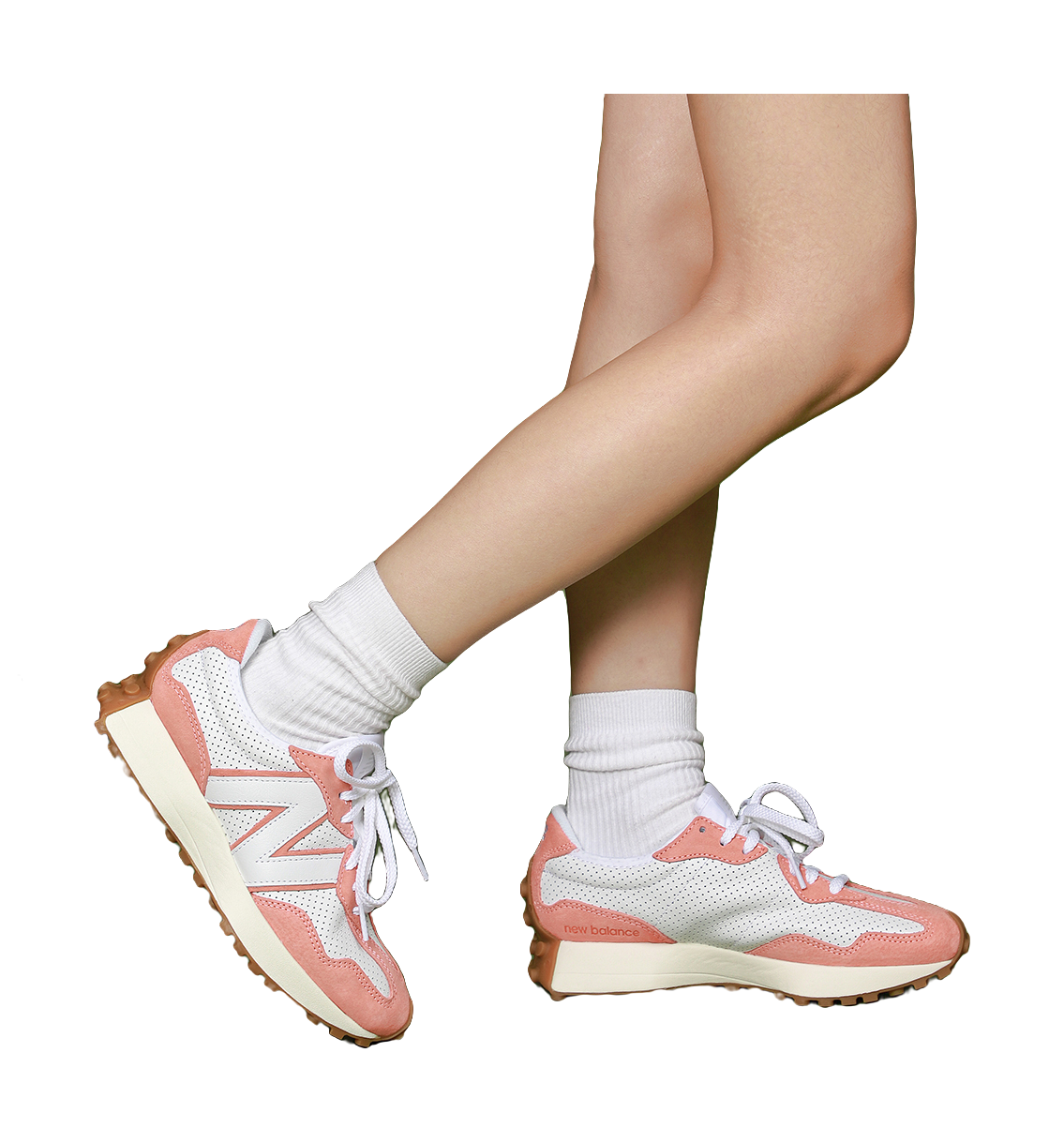 327 New Balance Primary Pack - White Paradise Pink  vjsneaker.com