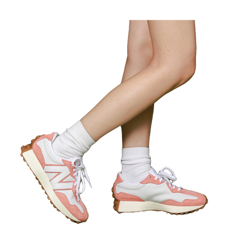 327 New Balance Primary Pack - White Paradise Pink  vjsneaker.com