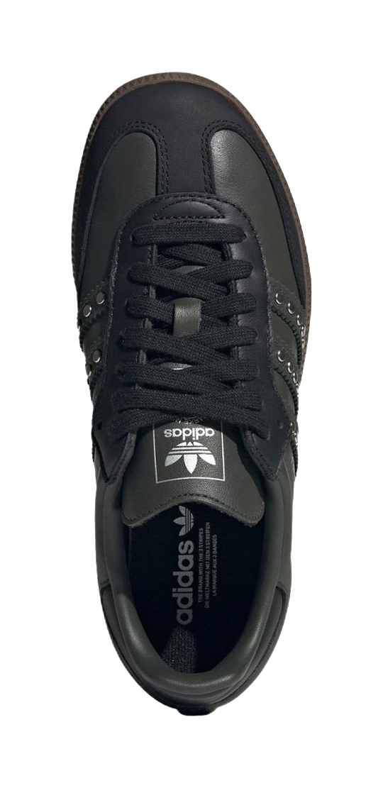 Samba Wmns Adidas Originals Og Studded Stripes - Dark Khaki Black Womens  vjsneaker.com