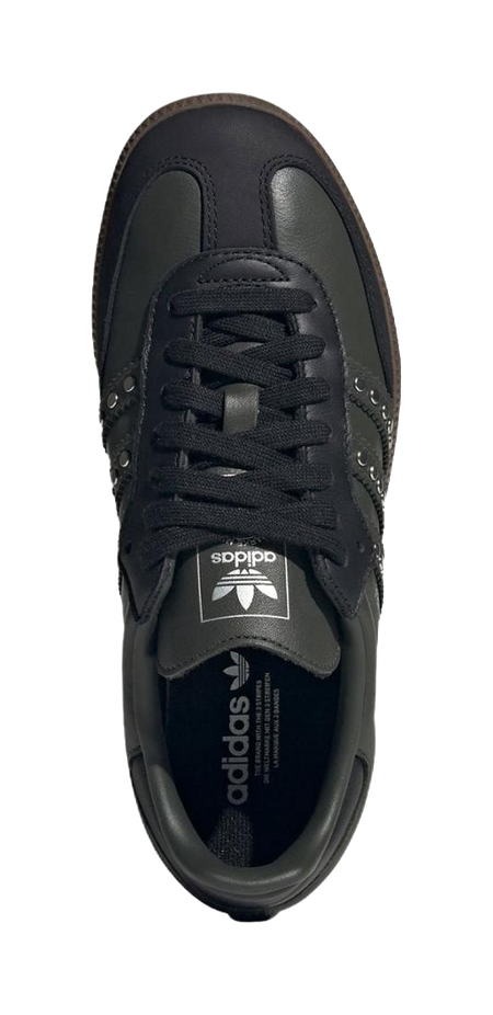 Samba Wmns Adidas Originals Og Studded Stripes - Dark Khaki Black Womens  vjsneaker.com