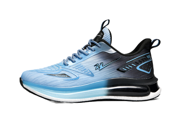 Binary Cushioning Rebound Lightweight Breathable Slip Resistant Low Top Running Shoes Unisex Ice Blue 