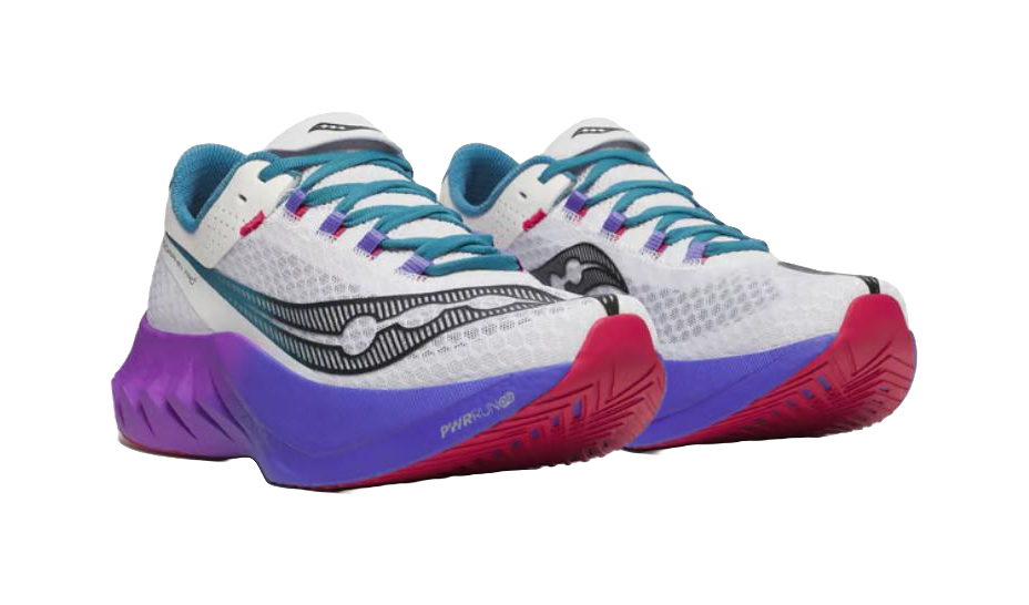 Saucony Endorphin Pro Peng 4 Mesh Low top Running Shoes Mens White Purple  vjsneaker.com