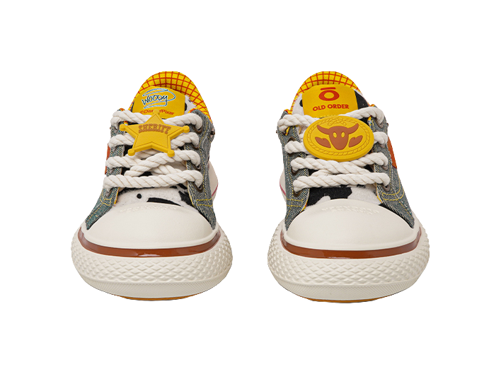 Disney X OLD ORDER Woody Big Head Shoes Height Increasing Wear-Resistant Breathable Low-Top Canvas Shoes Unisex 