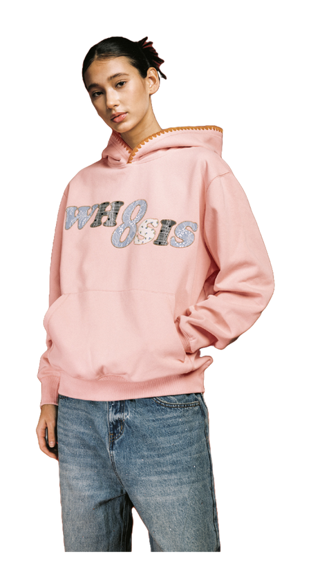 WHOOSIS floral denim patchwork embroidery casual loose and versatile campus autumn and winter comfortable hoodie with fleece hoodie for both men and women  vjsneaker.com