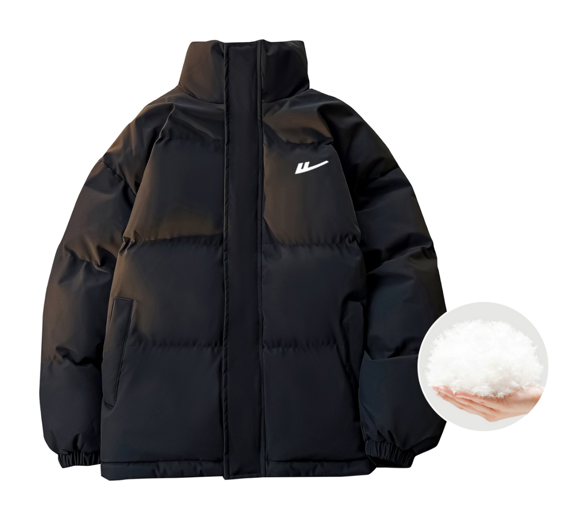 WARRIOR Puffer Jackets Unisex Stand Collar Thickened  VJSNEAKER