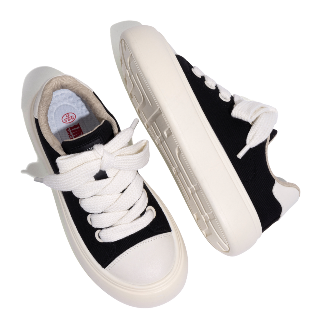 HUANQIU Coverage Slip Resistant Lightweight Height Increasing Low top Skateboard Shoes Men's Black 