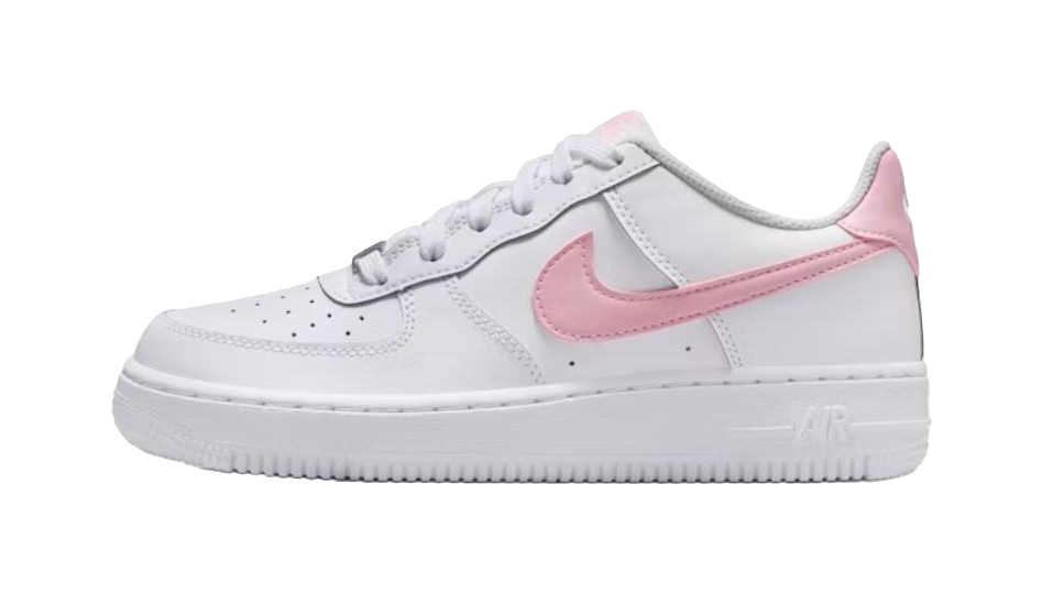 Nike Air Force 1 Abrasion Resistant Low top Kids Skateboarding Shoes White/Soft Pink Teenagers  vjsneaker.com