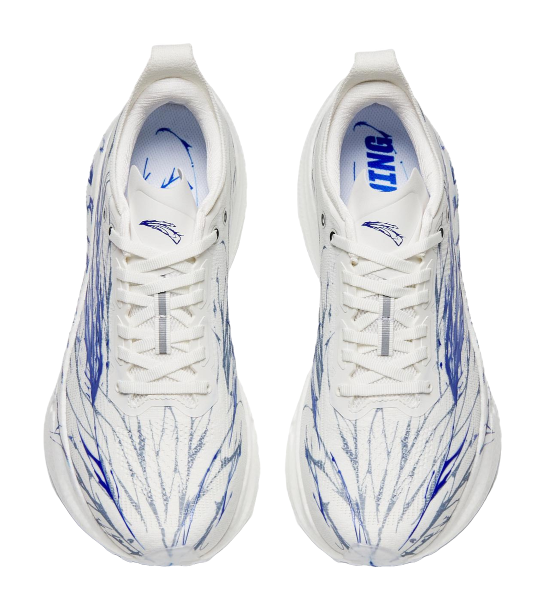 ANTA Mario 2 Running Shoes Men's Low top Papyrus White, Genuine Blue 