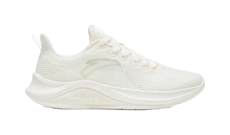 Anta Flyknit Shock Absorbers Slip Resistant Abrasion Resistant Low top Running Shoes Men's White 