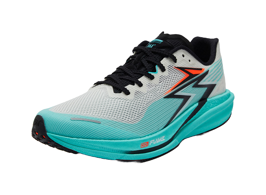 361° Speed 4 Pro Cushioned Slip-Resistant Abrasion-Resistant Low-Top Fiberglass Board Running Shoes Unisex White Blue 